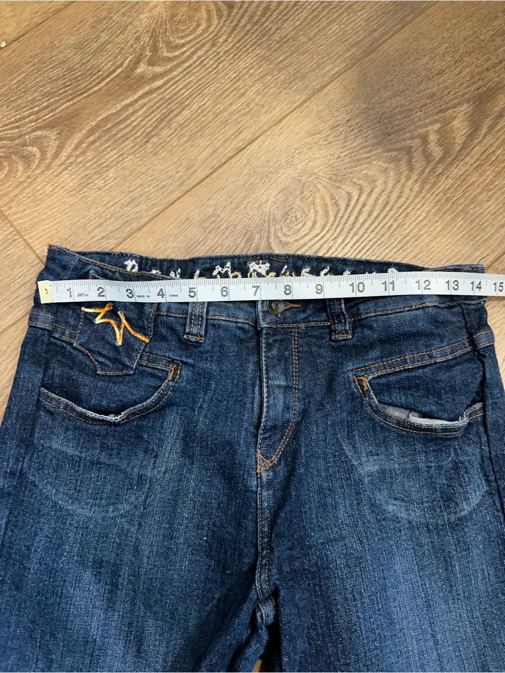 Y2K Parasuco DenimLegend Dark Wash Straight Leg Jeans unique back panel detail - Picture 4 of 10